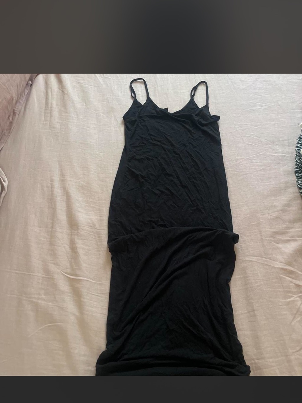 Black Spaghetti-Strap Slip Dress